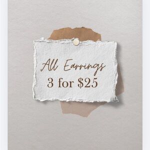 ‼️ALL EARRINGS 3 for $25‼️